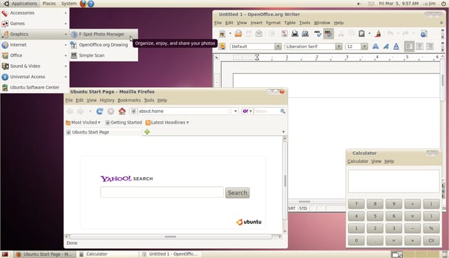 Ubuntu Radiance light theme with applications