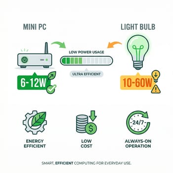 N100 Mini PC power consumption comparison
