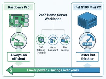 Power vs Performance comparison infographic