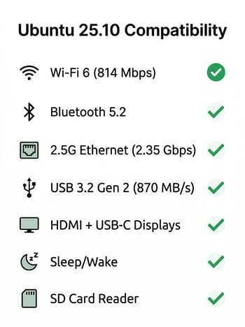 GEEKOM A5 Pro 2026 Linux compatibility: all hardware working out of the box with Ubuntu 25.10