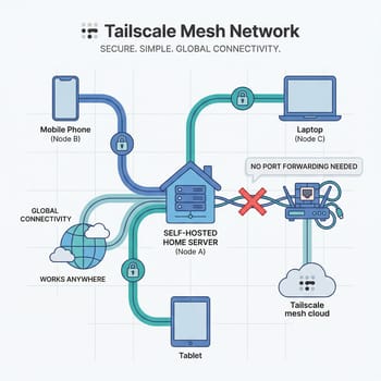 Tailscale mesh network diagram