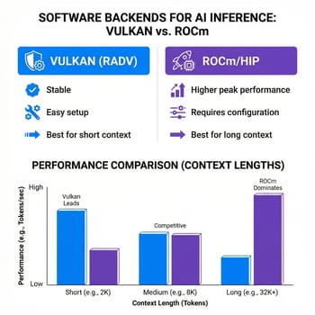 Vulkan vs ROCm backend performance comparison